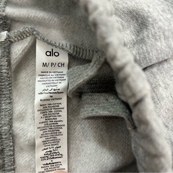 ALO Yoga Accolade Set Quarter Zip and Sweatpants Light Gray Unisex - Picture 14 of 16